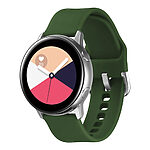 Λουράκι Σιλικόνης Sonique Soft Band 22mm με ασημί κούμπωμα Universal για Samsung Huawei Amazfit Xiaomi Honor - χακί