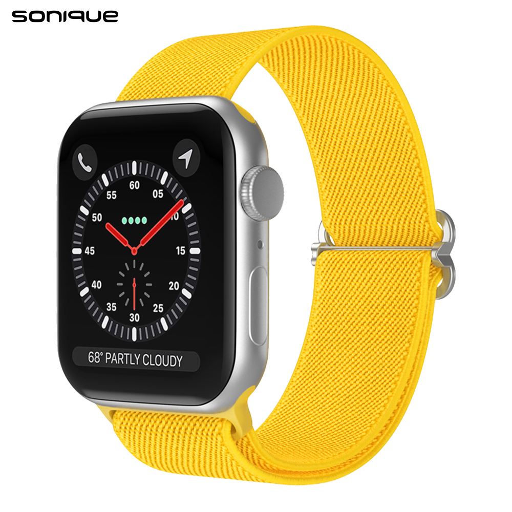 039369 Λουράκι Sport Band Sonique Elastic Nylon Loop για Apple Watch (42/44/45/49mm) - κίτρινο