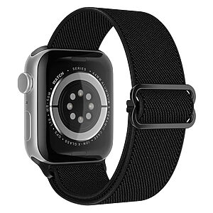 Λουράκι Sport Band Sonique Elastic Nylon Loop για Apple Watch (42/44/45/49mm) - μαύρο