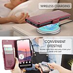 Θήκη Google Pixel 9a 5G CASEME 023 Series Πορτοφόλι με βάση στήριξης, υποδοχές καρτών και μαγνητικό κούμπωμα από συνθετικό δέρμα και TPU κόκκινο - Image 4