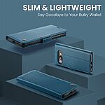 Θήκη Google Pixel 9a 5G CASEME 023 Series Πορτοφόλι με βάση στήριξης, υποδοχές καρτών και μαγνητικό κούμπωμα από συνθετικό δέρμα και TPU μπλε - Image 5