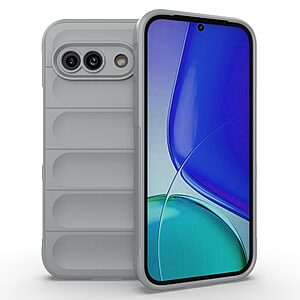 Θήκη Google Pixel 9a 5G Mad Mask Rugged Armor από σκληρό Premium TPU γκρι ανοιχτό