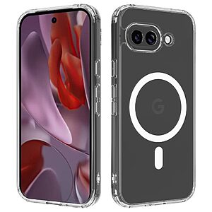 Θήκη Google Pixel 9a 5G OEM Silicone Sockproof συμβατό με MagSafe φορτιστή Transparent Πλάτη TPU