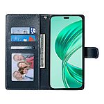 υποδοχές καρτών και μαγνητικό κούμπωμα Flip Wallet από συνθετικό δέρμα μπλε σκούρο