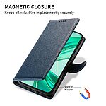 Θήκη Honor 400 Lite 5G Mad Mask Leather Wallet Case Protector με βάση στήριξης, υποδοχές καρτών και μαγνητικό κούμπωμα Flip Wallet από συνθετικό δέρμα μπλε σκούρο - Image 5