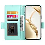 υποδοχές καρτών και εσωτερικό μαγνητικό κούμπωμα Flip Wallet από συνθετικό δέρμα πράσινο ανοιχτό