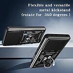 Θήκη Honor 400 Lite 5G Mad Mask Camshield Armor Guard Πλάτη με προστασία για την κάμερα, Kickstand και Βάση στήριξης από σκλήρό Premium TPU μαύρο - Image 4