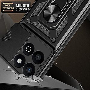 Kickstand και Βάση στήριξης από σκλήρό Premium TPU μαύρο