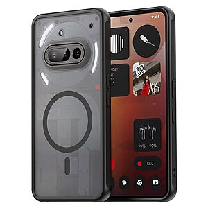 Θήκη Nothing Phone (3a) 5G Mad Mask Electroplating Series Thin Frame Πλάτη από Premium TPU συμβατό με MagSafe φορτιστή με μεταλιζέ περίβλημα μαύρο