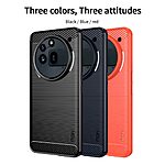 Θήκη Nothing Phone (3a) Pro 5G MOFI Brushed V2 TPU Carbon Πλάτη μαύρο - Image 3