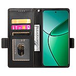 υποδοχές καρτών και εσωτερικό μαγνητικό κούμπωμα Flip Wallet από συνθετικό δέρμα μαύρο