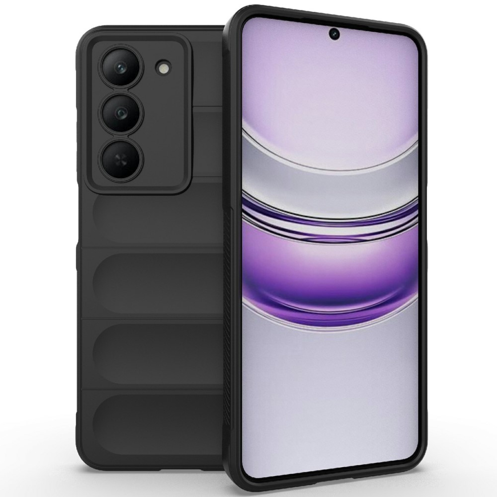 Θήκη Realme 14X 5G Mad Mask Rugged Armor από σκληρό Premium TPU μαύρο Θήκη Realme 14X 5G Mad Mask Rugged Armor από σκληρό Premium TPU μαύρο