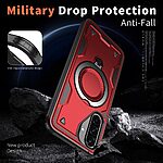 Θήκη Samsung Galaxy A26 5G / A17 5G Mad Mask Πλάτη Military Protection με Μαγνητικό δαχτυλίδι ,συμβατό με ασύρματη φόρτιση Magsafe και Βάση στήριξης TPU κόκκινο - Image 3
