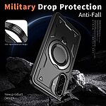 Θήκη Samsung Galaxy A26 5G / A17 5G Mad Mask Πλάτη Military Protection με Μαγνητικό δαχτυλίδι ,συμβατό με ασύρματη φόρτιση Magsafe και Βάση στήριξης TPU μαύρο - Image 3