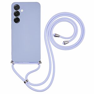 Θήκη Samsung Galaxy A26 5G OEM Soft Silicone Sockproof v3 πλάτη με κορδόνι από αντικραδασμικό TPU μωβ ανοιχτό
