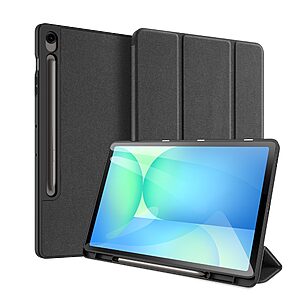 Θήκη Samsung Galaxy Tab S10 FE+ 13.1 DUX DUCIS Domo Series Tri-Fold με ειδική θέση για πενάκι και ενισχυμένη εσωτερική πλάτη μαύρο