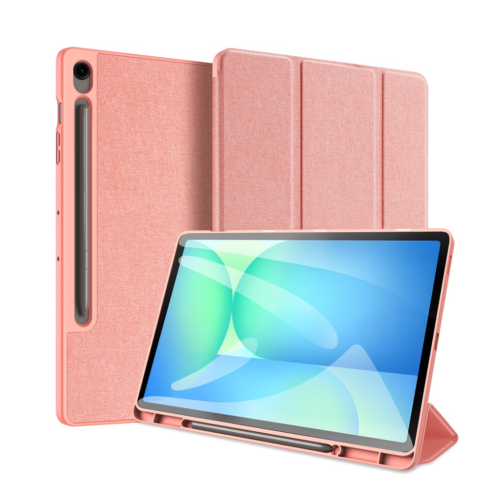 Θήκη Samsung Galaxy Tab S10 FE+ 13.1 DUX DUCIS Domo Series Tri-Fold με ειδική θέση για πενάκι και ενισχυμένη εσωτερική πλάτη ροζ Θήκη Samsung Galaxy Tab S10 FE+ 13.1 DUX DUCIS Domo Series Tri-Fold με ειδική θέση για πενάκι και ενισχυμένη εσωτερική πλάτη ροζ