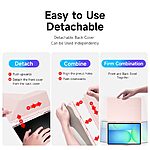 Θήκη Samsung Galaxy Tab S10 FE+ 13.1 DUX DUCIS Magi Series Tri-Fold με πολλαπλές θέσεις στήριξης, ειδική θέση για πενάκι και διάφανη ενισχυμένη πλάτη ροζ - Image 3