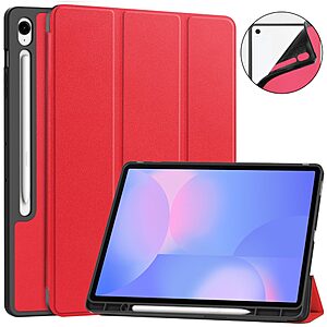 Θήκη Samsung Galaxy Tab S10 FE+ 13.1 Mad Mask Tri-Fold με ειδική θέση για πενάκι και ενισχυμένη πλάτη κόκκινο