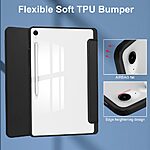 Θήκη Samsung Galaxy Tab S10 FE+ 13.1 Mad Mask Tri-Fold με ειδική θέση για πενάκι και διάφανη ενισχυμένη πλάτη μαύρο - Image 5