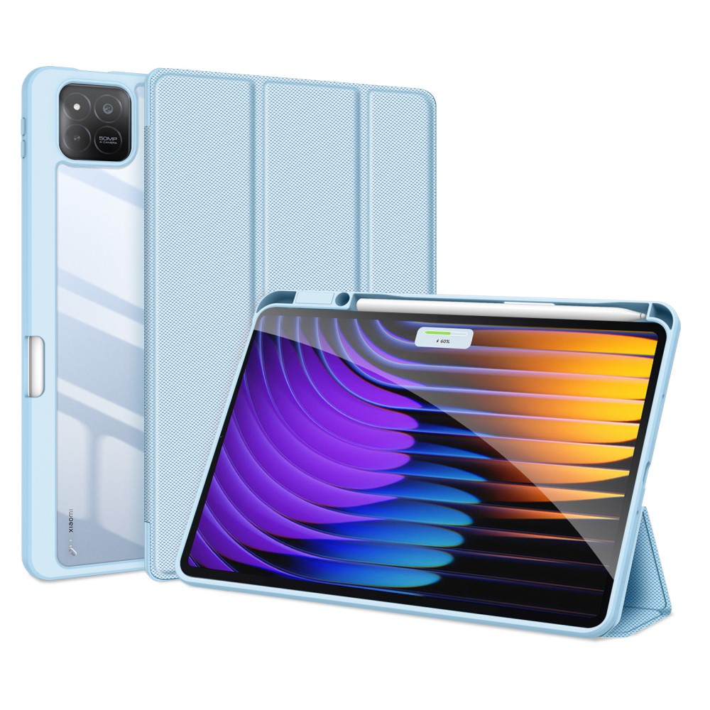 Θήκη Xiaomi Pad 7 11.2 / Pad 7 Pro 11.2 DUX DUCIS Toby Series Tri-Fold με ειδική θέση για πενάκι και διάφανη ενισχυμένη πλάτη μπλε Θήκη Xiaomi Pad 7 11.2 / Pad 7 Pro 11.2 DUX DUCIS Toby Series Tri-Fold με ειδική θέση για πενάκι και διάφανη ενισχυμένη πλάτη μπλε