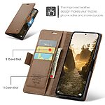 υποδοχές καρτών και μαγνητικό κούμπωμα από συνθετικό δέρμα και TPU καφέ