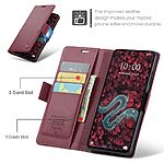 υποδοχές καρτών και μαγνητικό κούμπωμα από συνθετικό δέρμα και TPU κόκκινο