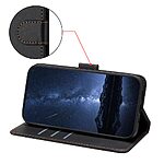 Θήκη Xiaomi Poco F7 Pro 5G OEM New Style Litchi Wallet με βάση στήριξης, υποδοχές καρτών και εσωτερικό μαγνητικό κούμπωμα Flip Wallet από συνθετικό δέρμα μαύρο - Image 5