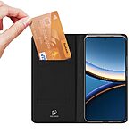 υποδοχή καρτών και μαγνητικό κούμπωμα Flip Wallet από συνθετικό δέρμα και TPU μαύρο