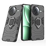 Θήκη Xiaomi Poco F7 Pro 5G Mad Mask Πλάτη Thin Armor με Μαγνητικό δαχτυλίδι και Βάση στήριξης TPU μαύρο - Image 3