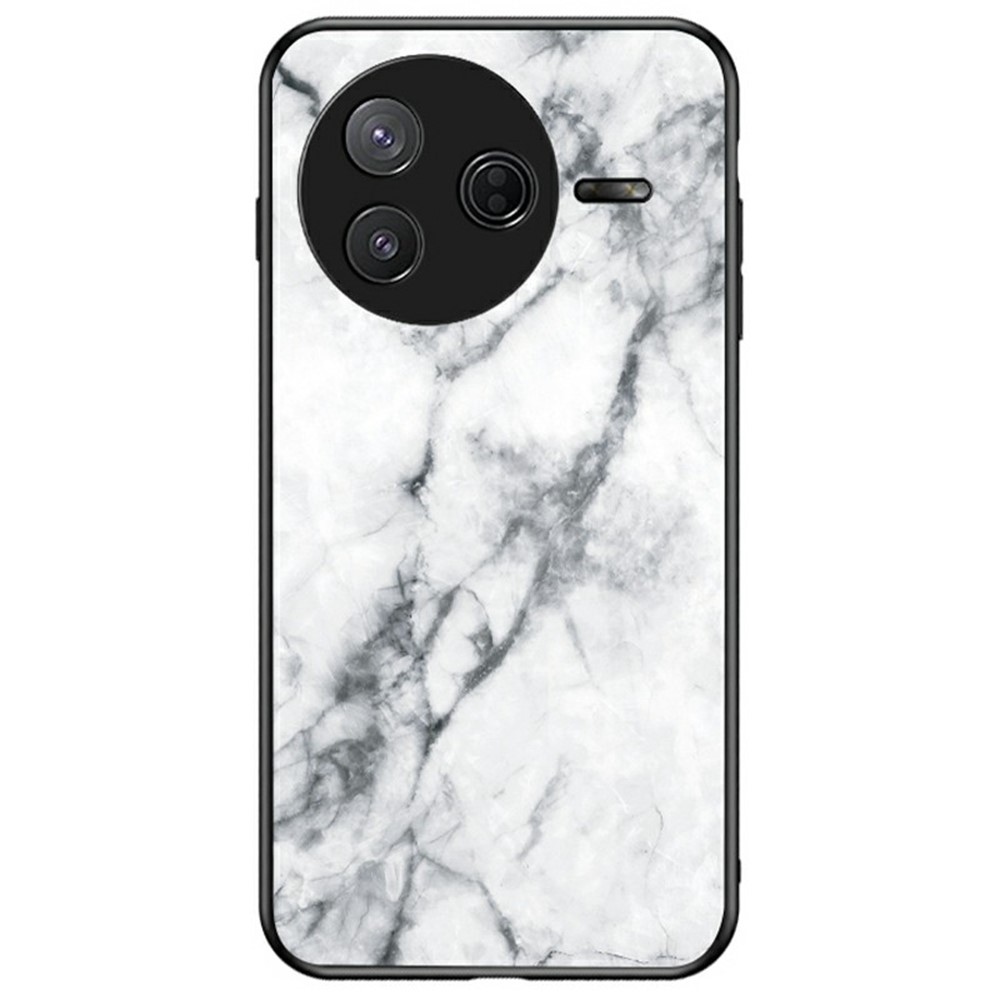 Θήκη Xiaomi Poco F7 Pro 5G / Poco F7 Ultra 5G OEM σχέδιο Marble με Πλάτη Tempered Glass TPU λευκό Θήκη Xiaomi Poco F7 Pro 5G / Poco F7 Ultra 5G OEM σχέδιο Marble με Πλάτη Tempered Glass TPU λευκό