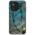 Θήκη Xiaomi Poco F7 Pro 5G / Poco F7 Ultra 5G OEM σχέδιο Marble με Πλάτη Tempered Glass TPU σμαραγδί