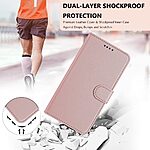 Θήκη Xiaomi Poco M7 Pro 5G OEM New Style Litchi Wallet με βάση στήριξης, υποδοχές καρτών και εσωτερικό μαγνητικό κούμπωμα Flip Wallet από συνθετικό δέρμα ροζ χρυσό - Image 3