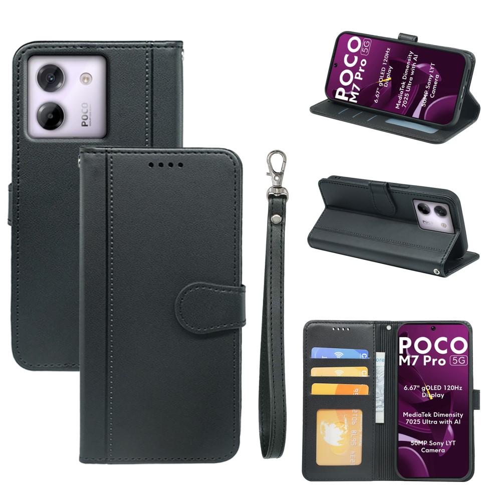 Θήκη Xiaomi Poco M7 Pro 5G Mad Mask PU Leather Series V4 με βάση στήριξης Θήκη Xiaomi Poco M7 Pro 5G Mad Mask PU Leather Series V4 με βάση στήριξης