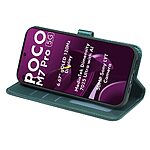 Θήκη Xiaomi Poco M7 Pro 5G Mad Mask PU Leather Series V4 με βάση στήριξης, υποδοχές καρτών και μαγνητικό κούμπωμα πράσινο - Image 3