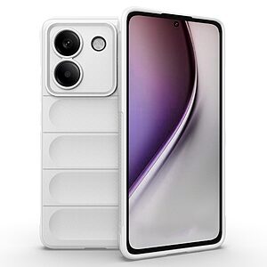 Θήκη Xiaomi Poco M7 Pro 5G Mad Mask Rugged Armor από σκληρό Premium TPU λευκό