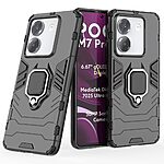 Θήκη Xiaomi Poco M7 Pro 5G Mad Mask Πλάτη Thin Armor με Μαγνητικό δαχτυλίδι και Βάση στήριξης TPU μαύρο - Image 4