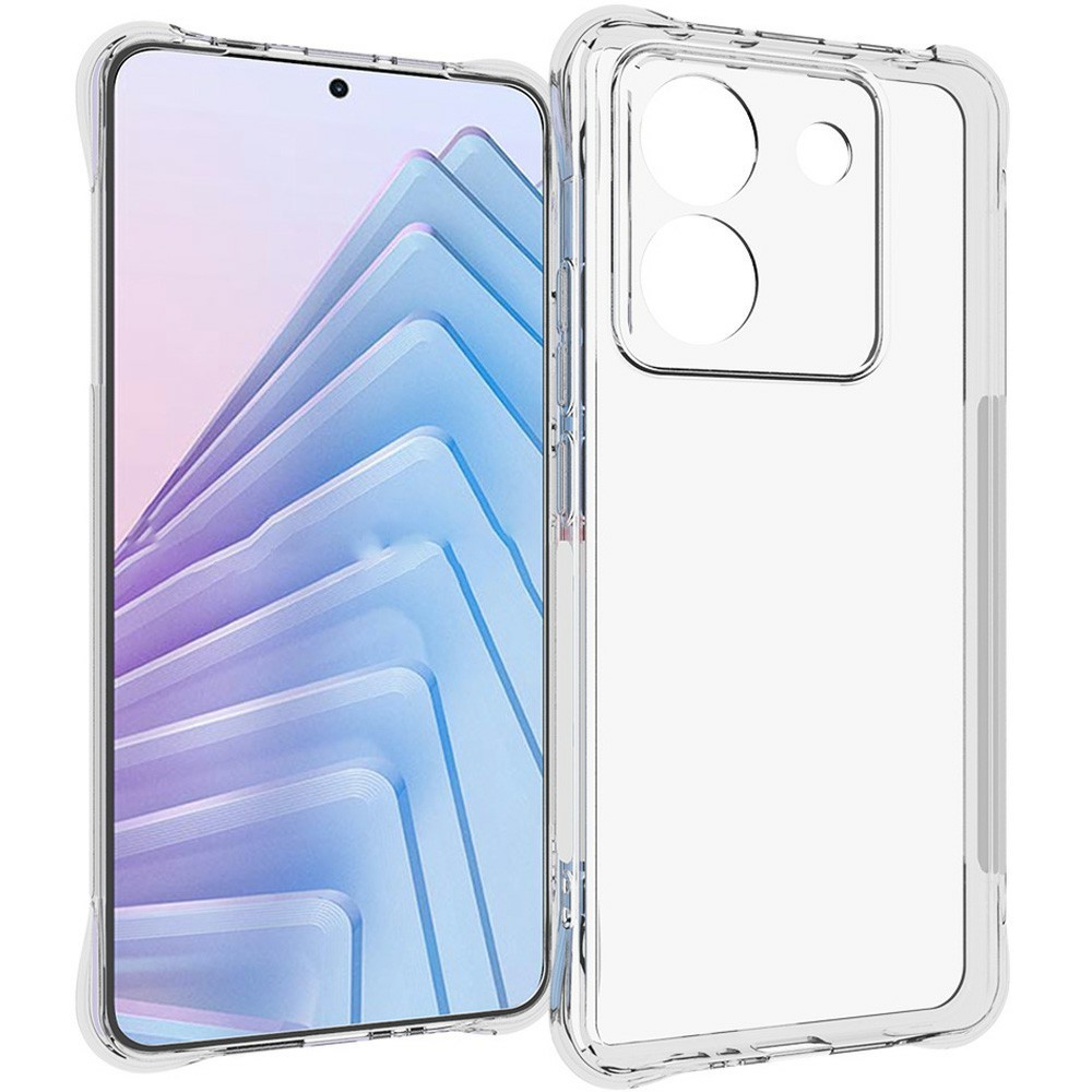 Θήκη Xiaomi Poco M7 Pro 5G OEM Silicone Sockproof V10 Anti-Slip Transparent Πλάτη με ενισχυμένες γωνίες TPU Θήκη Xiaomi Poco M7 Pro 5G OEM Silicone Sockproof V10 Anti-Slip Transparent Πλάτη με ενισχυμένες γωνίες TPU