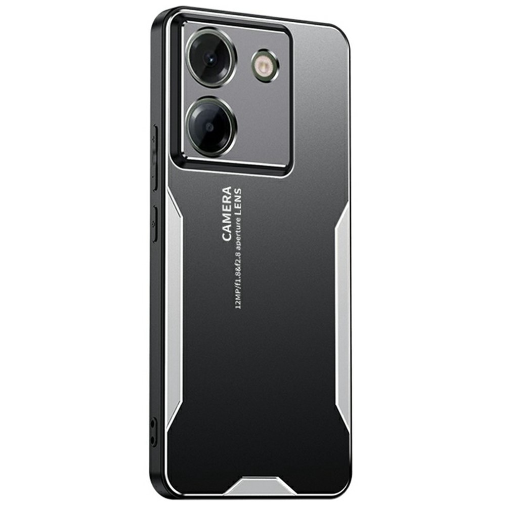 Θήκη Xiaomi Poco M7 Pro 5G OEM πλάτη Warrior Blade Series μεταλλική με Premium TPU ασημί Θήκη Xiaomi Poco M7 Pro 5G OEM πλάτη Warrior Blade Series μεταλλική με Premium TPU ασημί