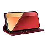 Θήκη Xiaomi Redmi Note 14S YIKATU Folio Series με βάση στήριξης, υποδοχή καρτών και μαγνητικό κούμπωμα Flip Wallet από συνθετικό δέρμα και TPU κόκκινο σκούρο - Image 4