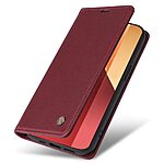 Θήκη Xiaomi Redmi Note 14S YIKATU Folio Series με βάση στήριξης, υποδοχή καρτών και μαγνητικό κούμπωμα Flip Wallet από συνθετικό δέρμα και TPU κόκκινο σκούρο - Image 5