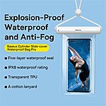 Αδιάβροχη Θήκη Baseus Cylinder Slide-cover Pro (7.2") με Άμεση Απόκριση Αφής – Λευκό - Image 4