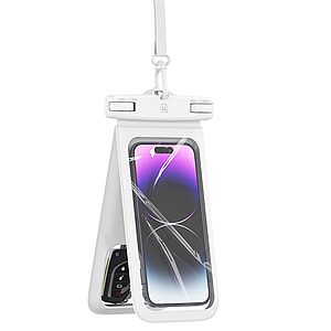 Αδιάβροχη Θήκη USAMS YD014 IP68 με Διπλό Χώρο Universal για Συσκευές έως 7'' - Λευκό