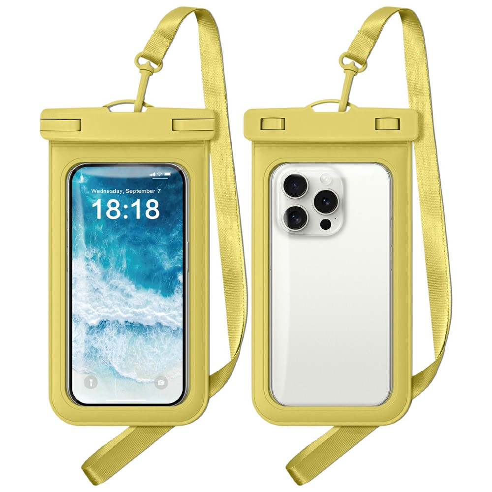 Universal Αδιάβροχη Θήκη Κινητού IPX8 (30m) για Συσκευές έως 7.0'' - Κίτρινο Διάφανη Αδιάβροχη Θήκη Κινητού PVC IPX8 (έως 7") - Κίτρινο