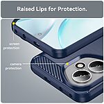 Θήκη Honor 400 5G Mad Mask Brushed TPU Carbon Πλάτη μπλε - Image 5