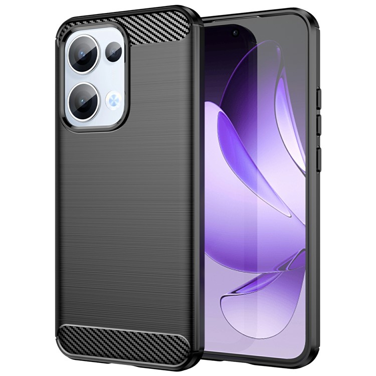 Θήκη Oppo Reno13 5G Mad Mask Brushed TPU Carbon Πλάτη μαύρο Θήκη Oppo Reno13 5G Mad Mask Brushed TPU Carbon Πλάτη μαύρο