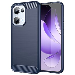 Θήκη Oppo Reno13 5G Mad Mask Brushed TPU Carbon Πλάτη μπλε