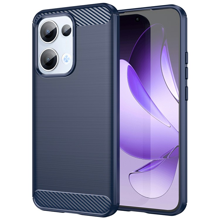 Θήκη Oppo Reno13 5G Mad Mask Brushed TPU Carbon Πλάτη μπλε Θήκη Oppo Reno13 5G Mad Mask Brushed TPU Carbon Πλάτη μπλε