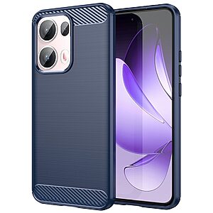 Θήκη Oppo Reno13 Pro 5G Mad Mask Brushed TPU Carbon Πλάτη μπλε