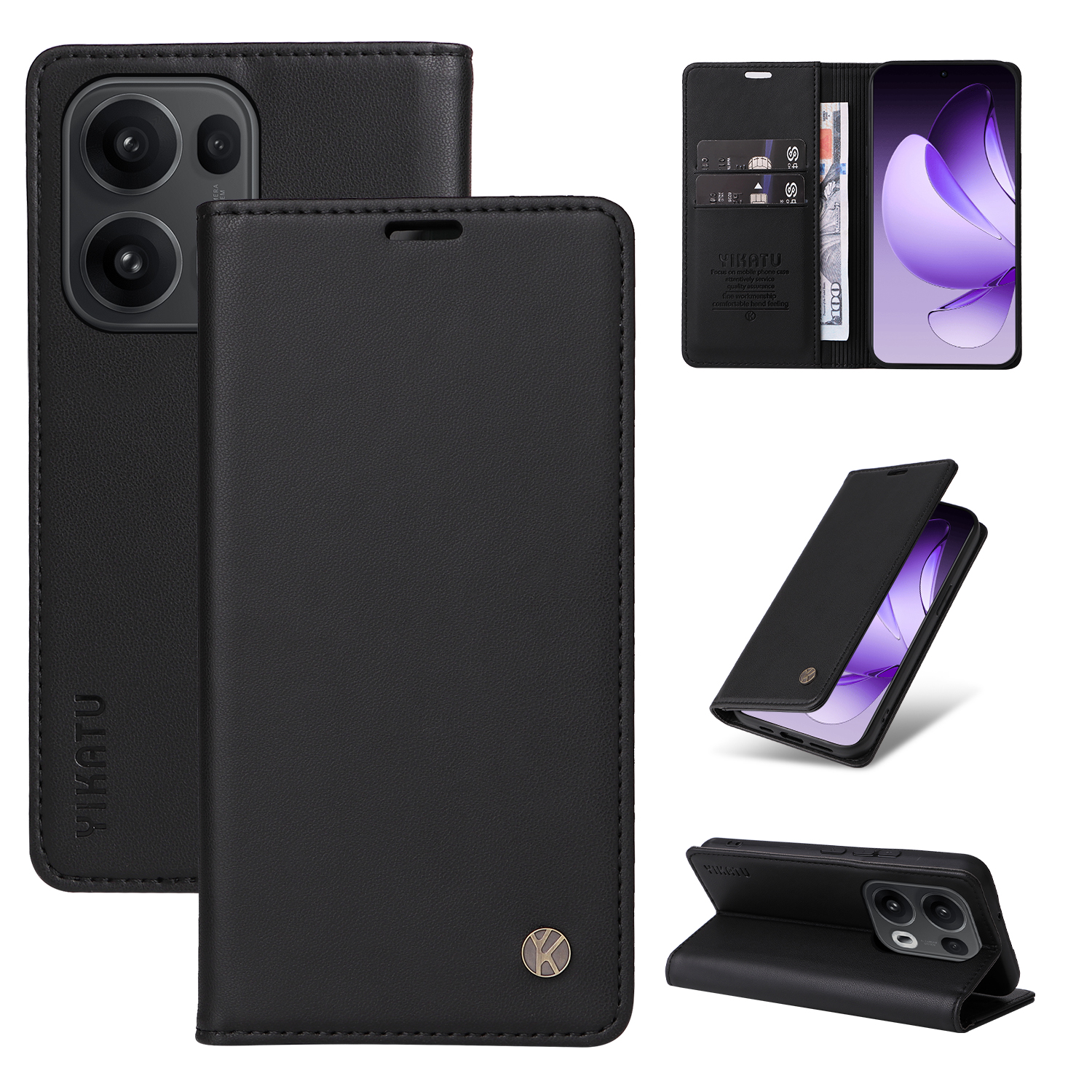 Θήκη Oppo Reno13 Pro 5G YIKATU Folio Series με βάση στήριξης Θήκη Oppo Reno13 Pro 5G YIKATU Folio Series με βάση στήριξης